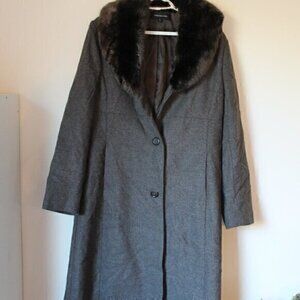 Jones New York Faux Fur Wool Winter Jacket